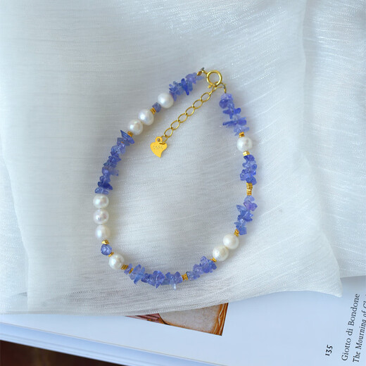 Yan's natural colored treasure tanzanite gravel matched with pearls original necklace/bracelet women's tanzanite jewelry necklace