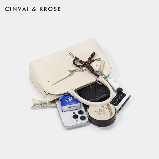 CinvaiKrose官方小c&k斜挎包包女包2025新款手提贝壳包单肩包520礼物送女朋友 米白-CK女包送女友老婆礼物走心