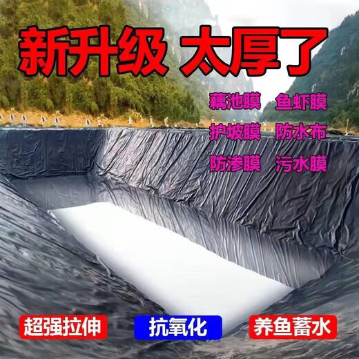 Yichen fish pond anti-seepage membrane geomembrane fish pond slope protection waterproof membrane breeding plastic membrane reservoir waterproof plastic cloth 3 meters wide 5 meters long 0.3mm thick