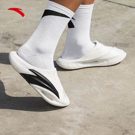 Anta nitrogen bubble slippers beach shoes sandals men's shoes indoor lightweight soft sole wear shopping mall style trendy basketball slippers
