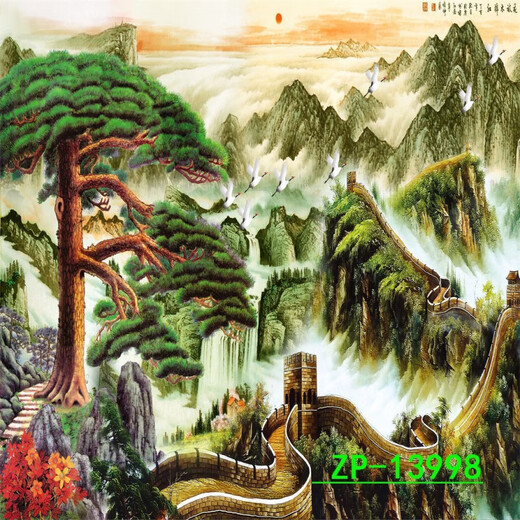 
Great Wall Hongyun Dangtou Background Clothing anchor Internet celebrity live broadcast room 3D three-dimensional live broadcast photo background old head hanging cloth ZP-13579 2.5 meters wide + 2.5 meters high
