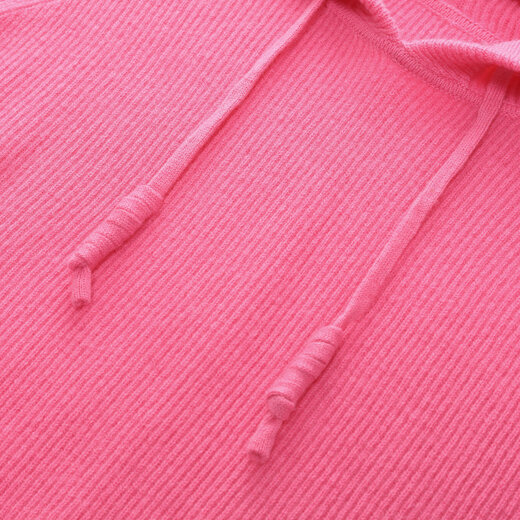 Gloria full wool hooded pullover sweater for women 2025 new winter popular small pullover 1EDJ5J470 35R rose pink XS