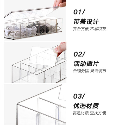 互动空间（HDKJ）数据线收纳盒桌面充电器电线线理线器整理神器带盖集线盒 小号【无盖】