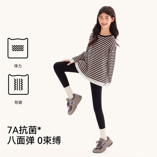 LangSha Girls' Leggings Children's Shark Pants Plus Velvet Thickened Autumn and Winter Outerwear for Middle and Large Children Versatile Yoga Pants 2025 New Style