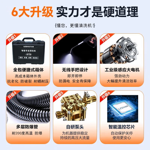 Zhiteng high-temperature and high-pressure steam cleaner, high-power commercial multi-function cleaning machine, household appliances range hood, air-conditioning cleaning equipment, washing machine cleaning machine all-in-one machine LS-2408 special model for housekeeping + gift pack, cost-effective recommendation