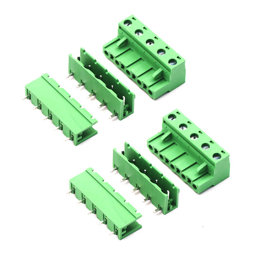 Dafuri KF2EDG 7.62MM terminal block PCB terminal 2P 3P 4P 5P6P7P8P9P12P plug-in 12P straight pin + socket 7.62MM plug-in (1 set)