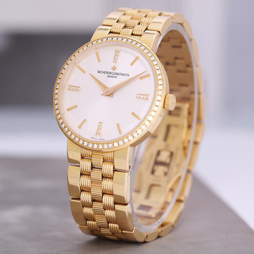 [Second-main 99 Nouveau] Vacheron Constantin Series 25557 / Q01 18K Gold Original Inslumed Diamonds Fashion Casual Business Watch Watch 25557 / Q01R-9277 / Rose Gold / Silver Plate