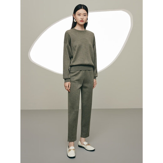 Juzui (Juzui) Einkaufszentrum mit einfachem und komfortablen dreidimensionalen Freizeithosen Frauen Winterstil JWCD11154 Green Grey L.