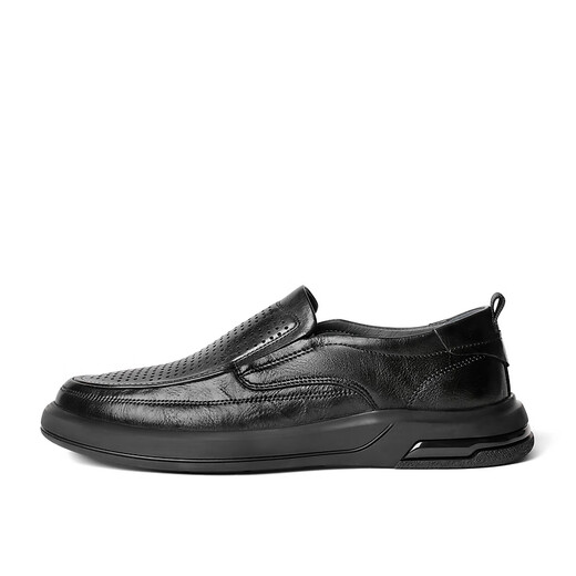 Belle Day Gift One-Play Casual Leather Shouse Мужская обувь для ботинки для ботинки Foot Business A1518bm4 Пресесала черно-пропущенная 38 (240 мм)