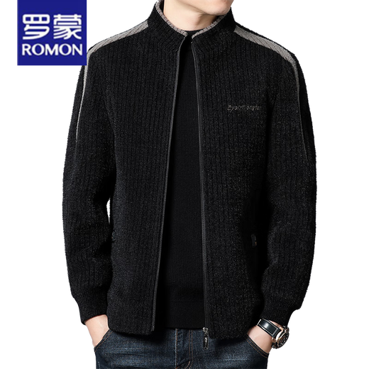 Бренд ROMON, мужская флисовая куртка из золотой норки, шерстяная куртка, деловая повседневная утолщенная мужская одежда с воротником-стойкой в ​​полоску, 9902, верблюжий 175/L, рекомендуется 125-140Цзиньцзинь равен 0,5 кг