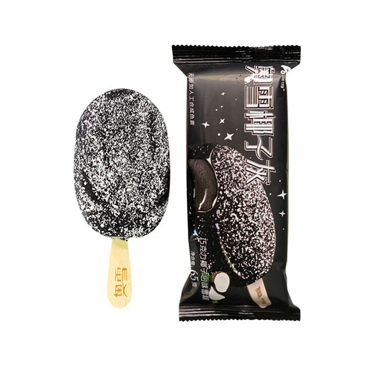 Aoxue Aoxue coconut ash ice cream wholesale 65g chocolate crispy coconut flavor ice cream internet celebrity popsicle coconut ash 12 pieces (65g)
