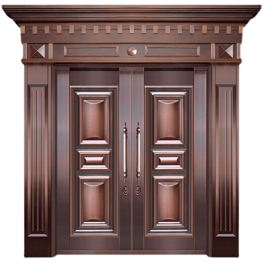 Delijia villa door simple home security door entrance door rural stainless steel double door living room zinc titanium alloy entrance style 2 per square