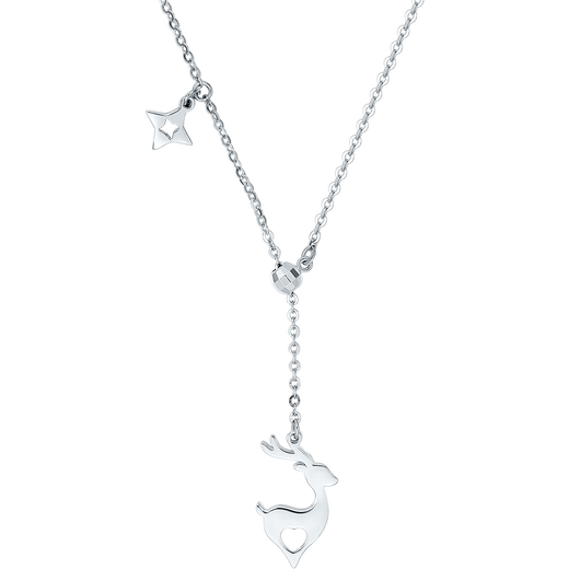 Saturday Fu PT950 platinum necklace female elk PT063171 about 3.88g 42+3cm birthday gift