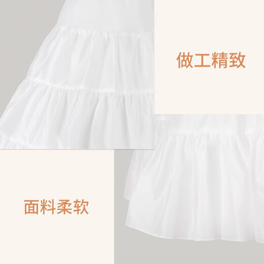 New Fiona violent Lolita daily boneless soft gauze skirt support cosplay mid-length support lolita soft girl JK petticoat white 60CM white soft gauze daily fluffy