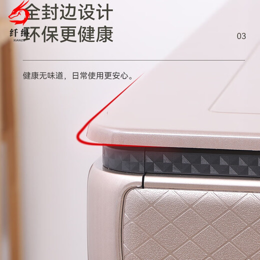 三栖虎加厚防烫麻将桌面板木质通用盖板麻将机盖板家用餐桌板正方形配件 香槟色9898cm*98cm