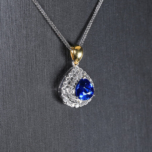 Haikai Necklace Women's Cornflower Sapphire Necklace Luxury Jewelry Valentine's Day Birthday Gift for Wife Cornflower Sapphire (1.13 carats/selected flawless)