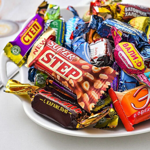 Other Russian mixed candies, Russian-style chocolate mixed candies, New Year's goods, shipped from the port, mixed candies 500g per pack