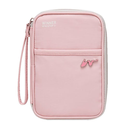 Sac de rangement de document Sac de passeport de passeport billet d'avion anti-vol Storage étanche Clip de passeport de grande capacité Sac de certificat multifonctionnel Gray Bouclier de taille moyenne anti-vol