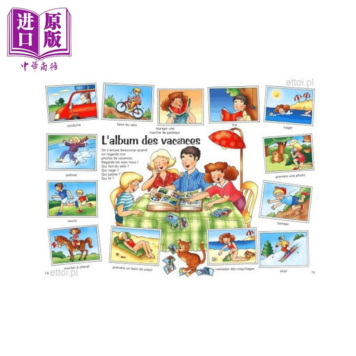 Mon premier dictionnaire français illustré Holiday MON PREMIER DICT. ILLUSTRE DE FRANCAIS Les vacances Français livre d'outils d'apprentissage du français original