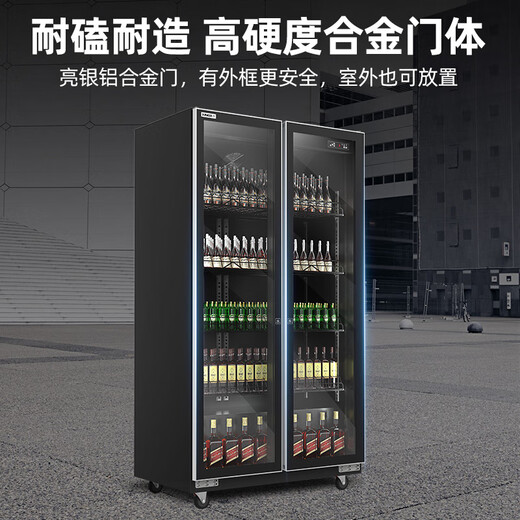 XINGX display cabinet refrigerated fresh cabinet full screen air-cooled frost-free Internet celebrity wine and beverage vertical freezer refrigerator beer beverage commercial high-end wine cabinet KTV bar convenience store double-door 630 liters true air-cooled frost-free