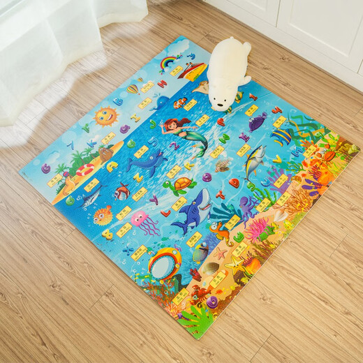 
Golden Cat Cartoon Puzzle Baby Crawling Mat 60x60 Bedroom Children's Foam Mat Splicing Thickened Home Animal World Early Education 60*60*1.2cm (4 pieces) Thickened