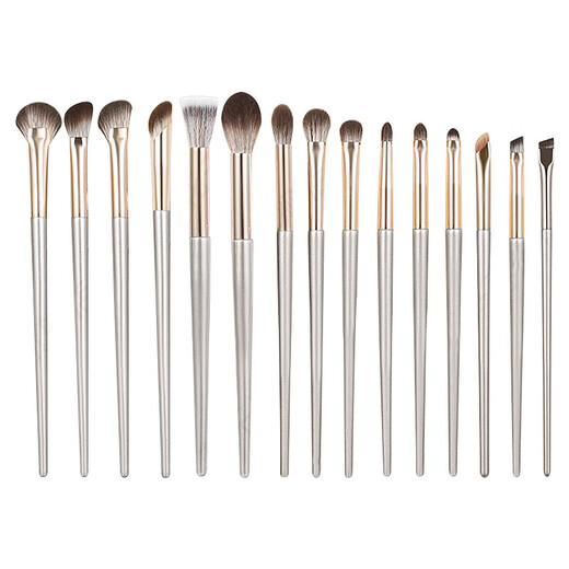 Gilt soft-bristled eye shadow brush set 15 pcs/8 pcs makeup brushes, eye beginner nose shadow detail eyeliner blade brush, upgraded gilt 15 pcs makeup brush + brush set