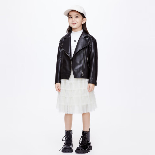 Little MO&Co. New Year's greetings clothing children's clothing skirt girls cake skirt mesh skirt skirt children's skirt short skirt beige color 110 110/53