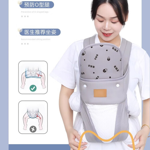 BELLE DE JINGYOUYU BELLE NOUVEAL BÉBÉ NOUVELLE-NÉ ET BACK BEBÉE HORIZONTAL ET FACHING EST SOIT À DOUBLE PROPRIÉTÉ EST SIMPLIEUR DE 0-1 ans, 0-1 ans, Monet Gray [Docteur protège la tête et la colonne vertébrale 0-24 mois]