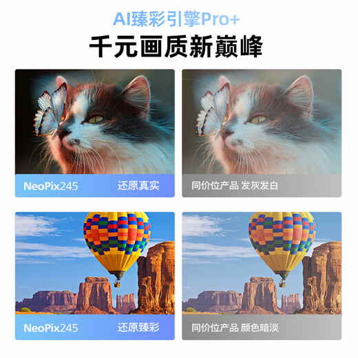 飞利浦（PHILIPS）NeoPix 245投影仪家用 智能家庭影院 便携云台投影机（TOF无感对焦 无感梯形 1080P物理分辨率）