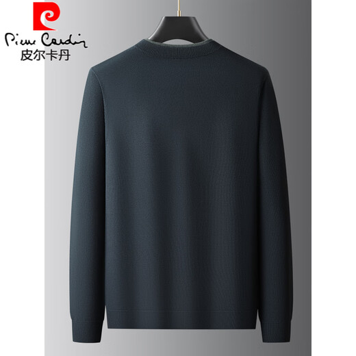 Pierre Cardin 2025 Autumn and Winter Large Size Henley Collar Sweater Men's Casual Button Sweater New Versatile Plus Fat Oversized Bottoming Shirt Black XL 120-140Jin Jin equals 0.5 kg