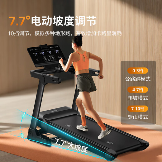Philips Intelligent Treadmill Home Electric Climbing Folding Noise Reduction and Shock Absorption Indoor Gym Special Equipment 3106T