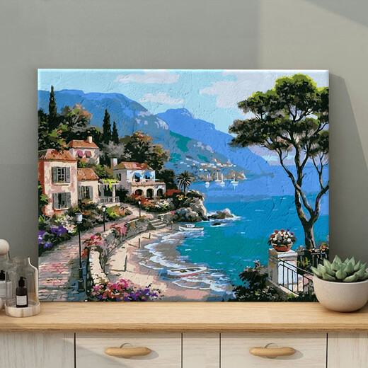 Long time no see digital oil painting diy landscape handmade painting bedroom living room decorative painting acrylic painting hanging