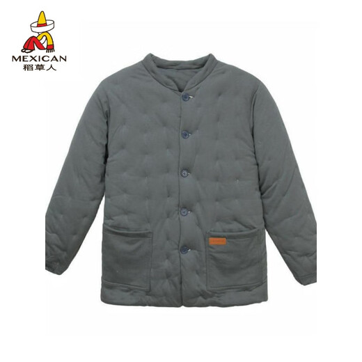 Scarecrow old man pure cotton handmade cotton coat men's old-fashioned winter cotton jacket cotton pants loose large size thickened soft warm jacket black living table XL (weight 100-120Jin Jin equals 0.5 kg)