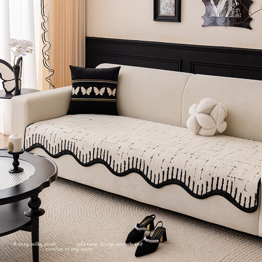 From now on, anti-slip sofa cushions are light luxury and high-end. Seat cushions for straight-row leather sofas are suitable for all seasons. 2025 new cover cloth. Leyan-Light Coffee. Autumn and winter warm atmosphere. 90cm*240cm. Three or four people.