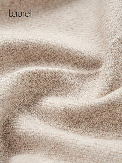 Laur l silk wool tweed 25 new autumn Rui sense straight trousers LWL364K04000 camel mixed color XS