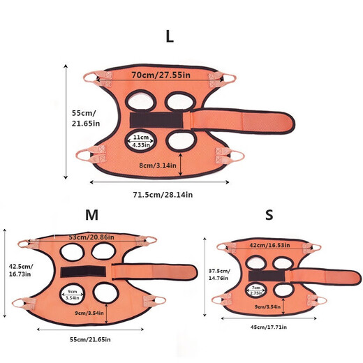 OIMG pet grooming hammock cat and dog nail clipper holder Teddy hook type medicine feeding anti-scratch cat hanging bag Orange S Recommended 5-10Jin Jin equals 0.5kg