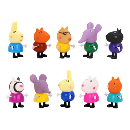 Peppa Pig Play House Ensemble de jouets pour enfants Peppa Pig Famille de six maisons Peppa Pig Ensemble complet de quatre poupées Piggy 14 personnages