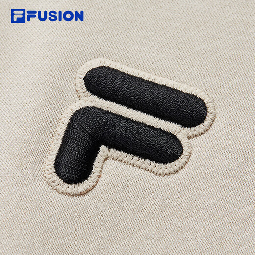 FILA FUSION Fila trendy brand couple style pullover sweatshirt simple loose knitted top autumn wear 芊豆ash-BG couple plus velvet style M