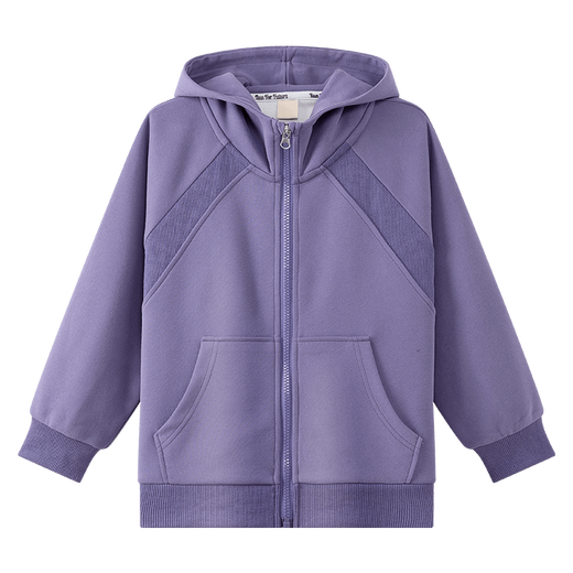 Zuoxi Boys 'Mabe's Children's Sports Cardigan Hooded Top 2025 New Boys Automne Clothes Purple 140