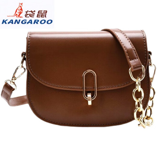 Canguro (canguro) Bolsa pequeña de alta calidad 2025 Nuevo moderno de verano de verano Bag de una sola silla Textura Crossbody Bag Coffee Coffee Color
