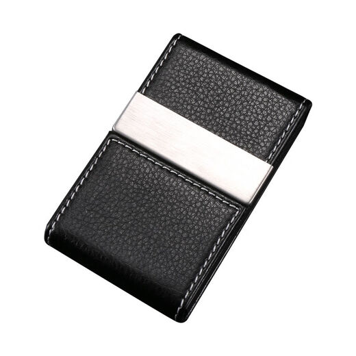 Bear tourist business card box, men and women's business card holder, portable card bag, creative large capacity custom printable LOGO color-changing leather pattern apricot color