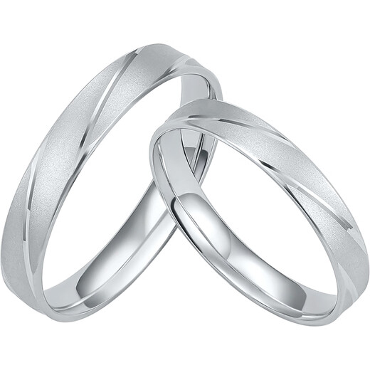 Saturday Fortune PT950 Platinum Pair Ring, Endless Love Couple Ring, Single Style, No. 22, Approximately 4.36g Birthday Gift