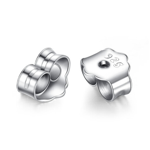 Minamiuri 925 Tremella Ear Blocking Caps, Earrings, Back Holders, Anti-falling Fixing Buckle, Silicone Anti-slip Plugs, Ear Accessories, 5 Pairs (925 Silver 3 Pairs + Transparent Style 2 Pairs)