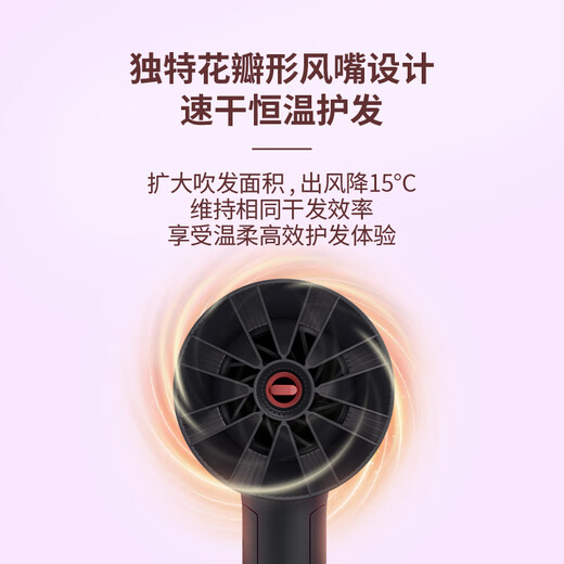 Philips hair dryer vitality small flower tube household 2100W high power hair dryer foldable constant temperature hair care 20 million negative ion hair dryer birthday gift BHD356/45