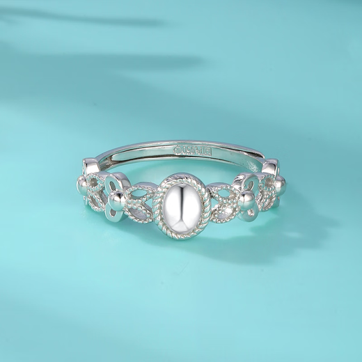 Yuan Shengfu's new PT950 fashionable retro filigree platinum ring genuine live versatile platinum ring for women 3.27g