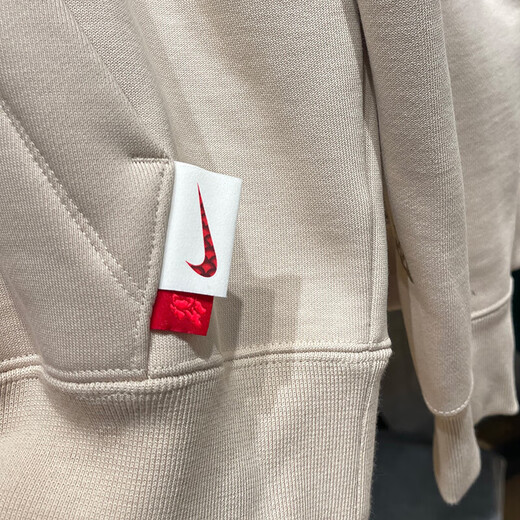 Nike (NIKE) sweatshirt men's 2025 summer new comfortable sportswear fashion knitted plus velvet warm hooded pullover FZ6193-126 Shadui White New Year S