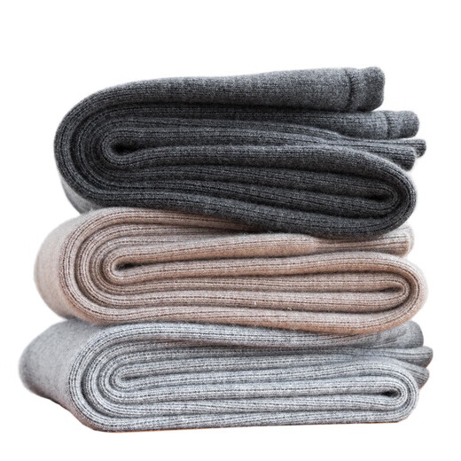 KING DEER cashmere pants for men and women, thickened warm pants for inner wear, thin high-waisted slim fit autumn and winter thickened large size cashmere leggings, men's style, dark gray 2XL