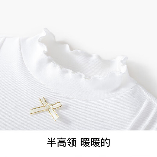 Classic Teddy classic Teddy girls' bottoming shirt children's T-shirt long sleeve medium and large children's clothing lady's clothing versatile white 140