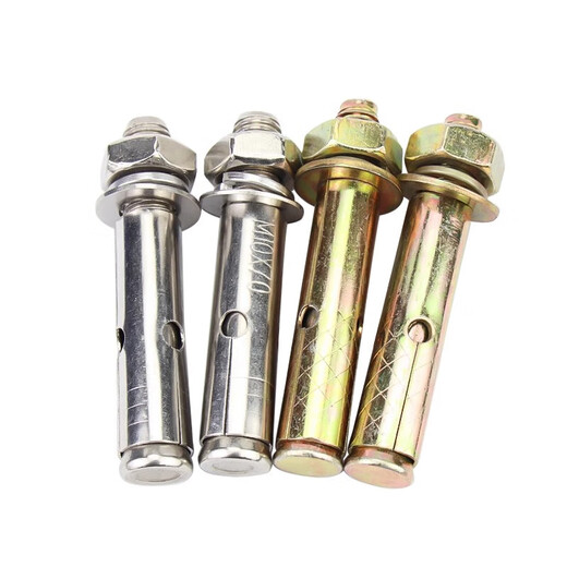 Jinchao 304 stainless steel expansion screws, color zinc, explosion pipe, explosion nail, external expansion screw, expansion pipe, M6*50 (10 pieces), color zinc