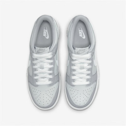 Nike (Nike) Schuhe für Frauen Dunk Low (GS) Low Top Grey und White Retro Plattenschuhe Freizeitschuhe für Frauen DH9765-001 Grau und Weiß 35.5